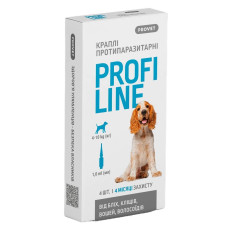 Капли на холку для собак PROVET Profiline от 4 до 10 кг, 4 шт