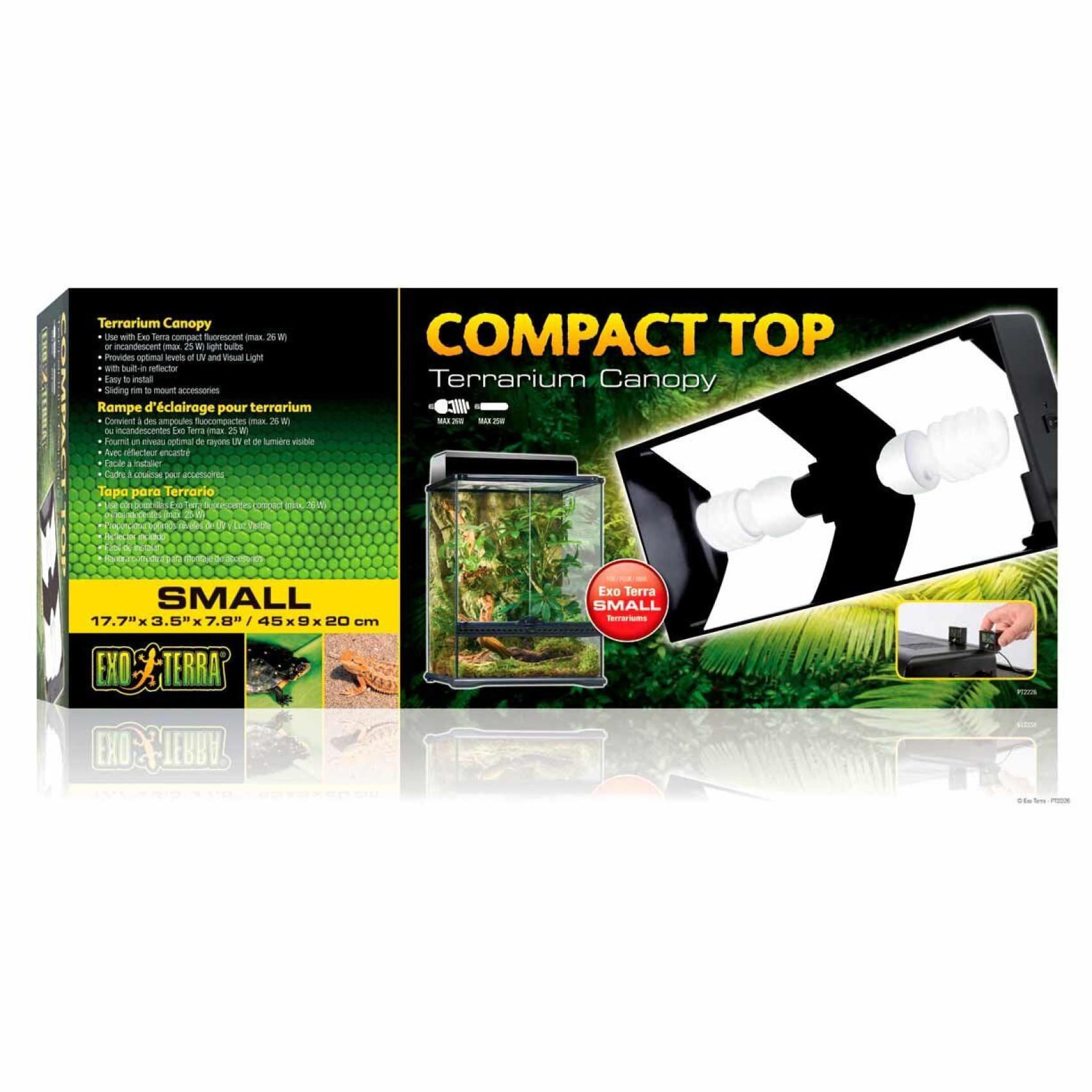 Світильник для тераріума Exo Terra «Compact Top» E27, 45 x 9 x 20 см