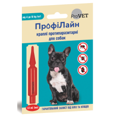 Капли на холку для собак PROVET ПрофиЛайн от 4 до 10 кг, 1 шт