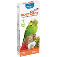 Лакомство для попугаев Природа Коктейль Колосок 90 г/3 шт - гибискус, чумиза, кокос