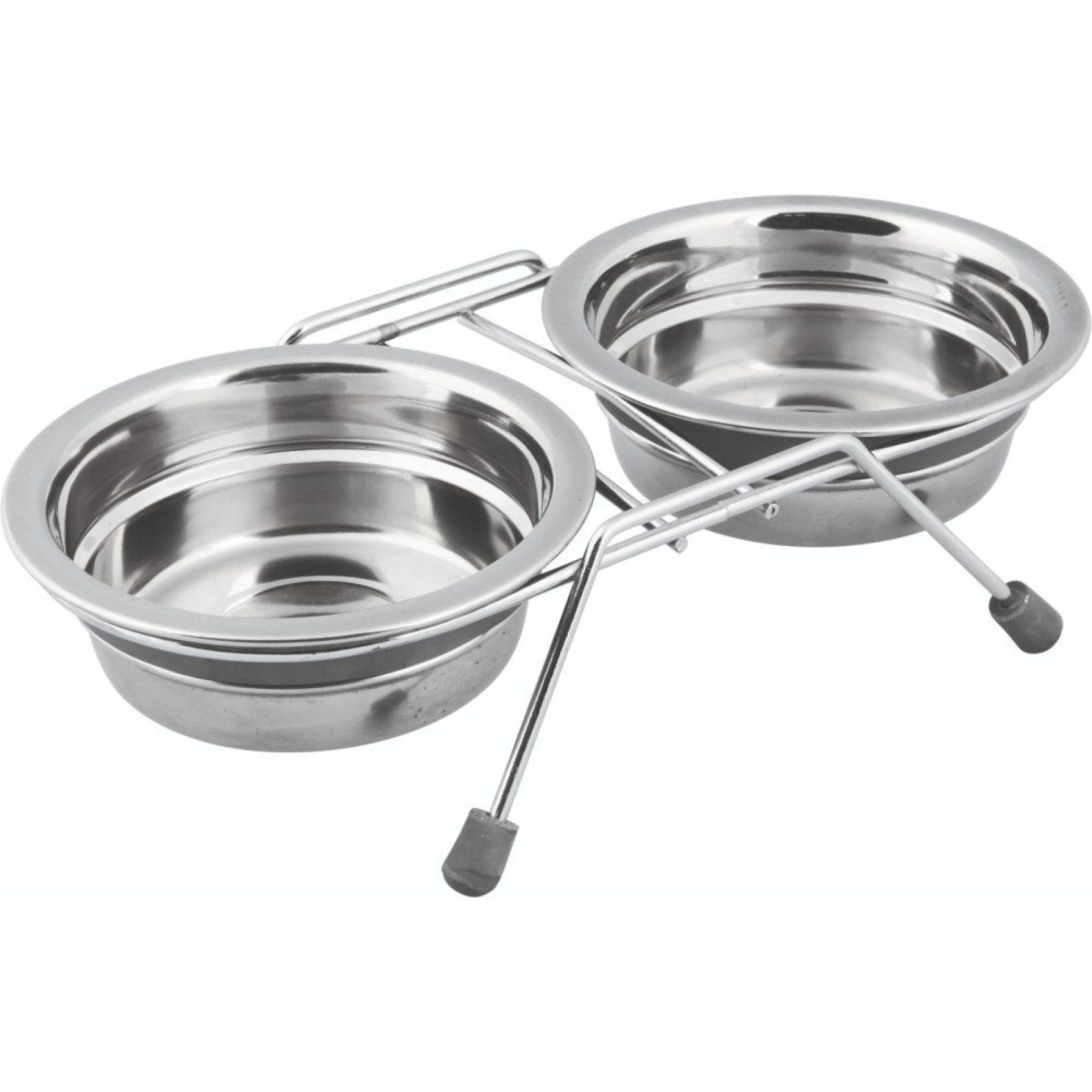 Миски на підставці для собак Trixie Eat on Feet металеві 2x250 мл/11 см - сірий