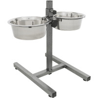 Стойка с мисками для собак Trixie 2x1,8 л/20 см серый