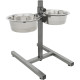 Стійка з мисками для собак Trixie 2x1,8 л/20 см - сірий