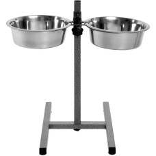 Стійка з мисками для собак Trixie 2x1,8 л/20 см - сірий