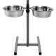 Стійка з мисками для собак Trixie 2x1,8 л/20 см - сірий