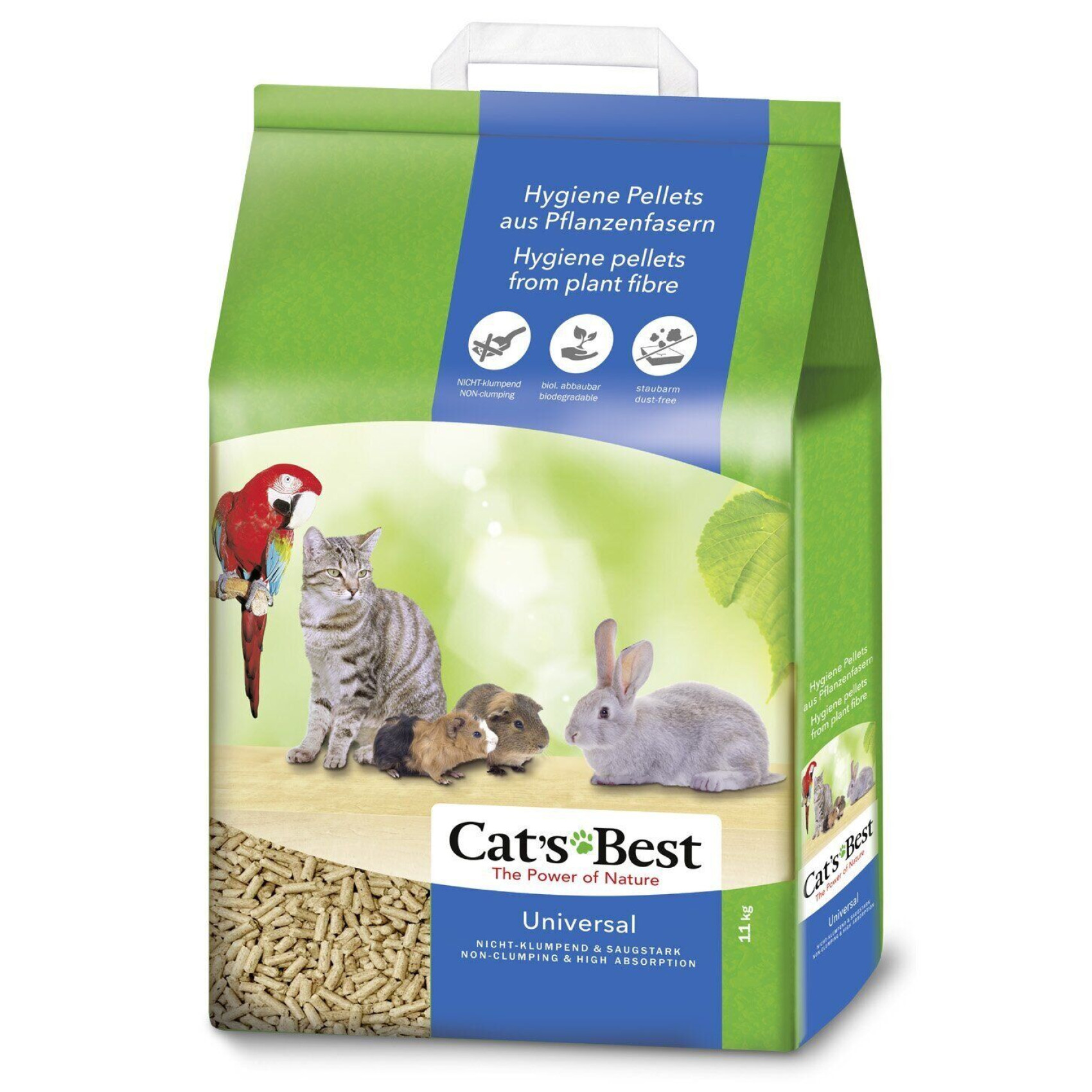 Гігієнічний наповнювач Cat's Best «‎Universal» 20 л / 11 кг (деревинний) - rds