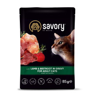 Влажный корм для кошек Savory Adult 85 г*22шт - ягненок и свекла(22шт)