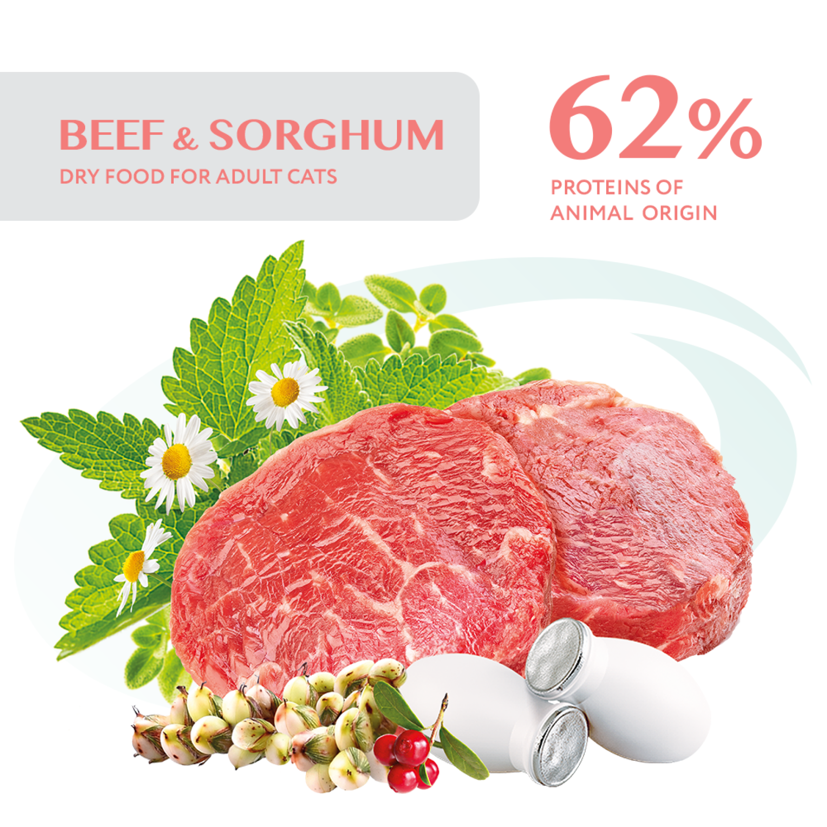 Сухий корм для стерилізованих котів Optimeal Adult Cat Sterilised Beef Sorghum 1,5 кг - яловичина та сорго