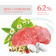 Сухой корм для стерилизованных кошек Optimeal Adult Cat Sterilised Beef Sorghum 1,5 кг говядина и сорго