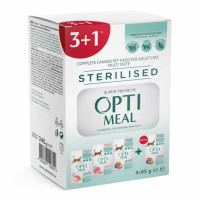 Набор 3+1 влажный корм для кошек Optimeal Multi Taste Sterilised 340 г - ассорти