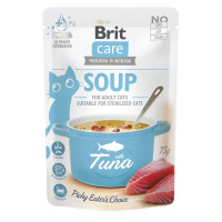 Вологий корм для котів Brit Care Soup pouch 75 г - тунець 15шт