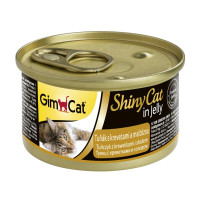 Влажный корм для кошек GimCat Shiny Cat 70 г - тунец, креветки и солод