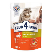Влажный корм для кошек Club 4 Paws pouch 24x100 г  - кролик