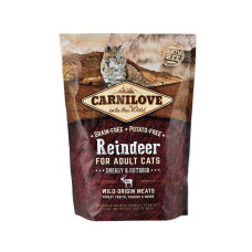 Сухой корм для кошек Carnilove Cat Raindeer - Energy & Outdoor 400 г - оленина и кабан