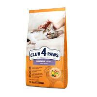 Сухой корм для кошек, живущих в помещении Club 4 Paws Premium 14 кг - ягненок