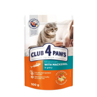 Вологий корм для котів Club 4 Paws Premium pouch 100 г - макрель