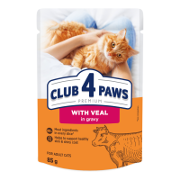 Влажный корм для котов Club 4 Paws Premium pouch 24x85 г  - телятина