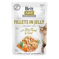 Влажный корм для котов Brit Care Cat pouch 85 г (треска и форель в желе) 24 шт