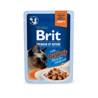 Brit Premium Delicate Fillets in Gravy Turkey влажный корм для кошек 24 шт x 85 г - индейка