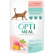 Влажный корм для кошек Optimeal pouch 85 г (индейка и тыква) 12шт