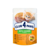 Влажный корм для котят Club 4 Paws Premium 24x80 г (курица)