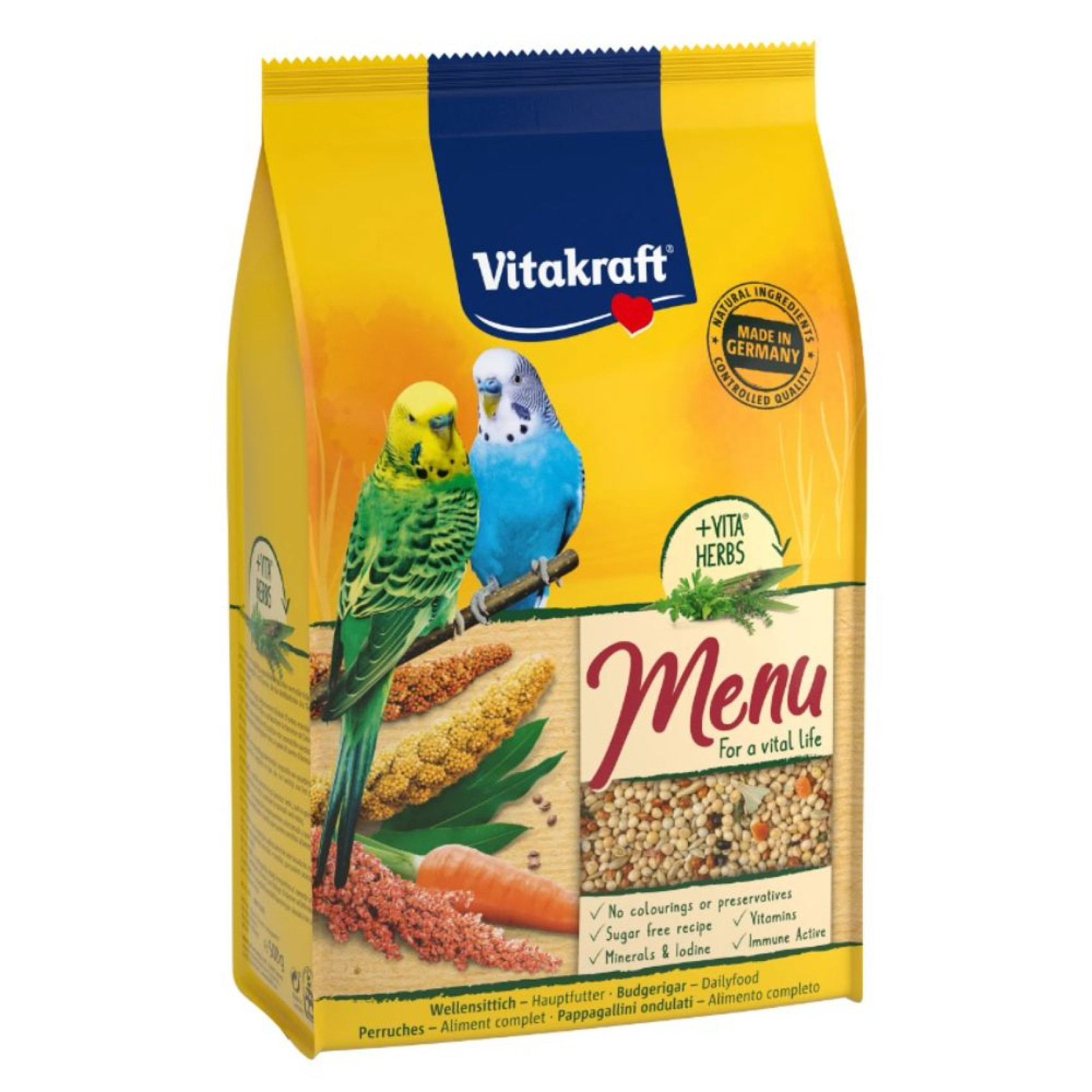 Корм для хвилястих папуг Vitakraft «Premium Menu» 500 г