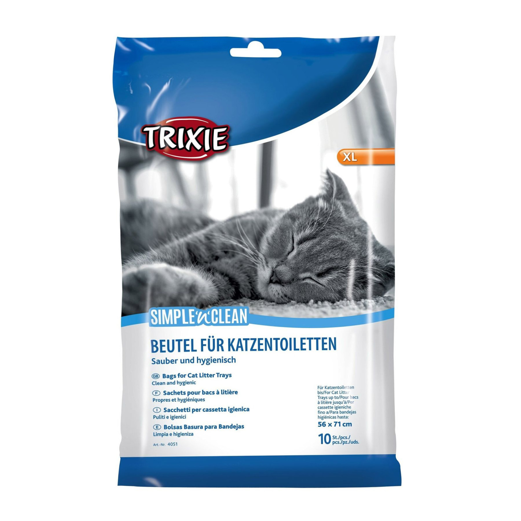 Пакети збиральні Trixie для котячих туалетів «Simple‘n‘Clean» 56 x 71 см, 10 шт.