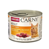 Вологий корм для котів Animonda Carny Adult 200 г - яловичина та курка