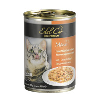 Влажный корм для кошек Edel Cat 400 г - три вида мяса в соусе