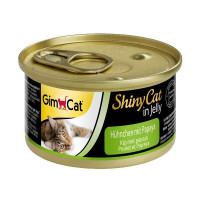 Влажный корм для кошек GimCat Shiny Cat 70 г - курица и папайа