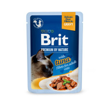 Brit Premium Delicate Fillets in Gravy Tuna влажный корм для кошек 24 шт x 85 г - тунец