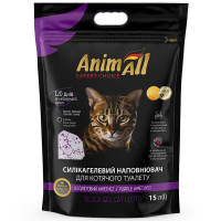 Силікагелевий наповнювач для котячого туалету AnimAll Premium Edition Purple Amethyst 6,5 кг / 15 л