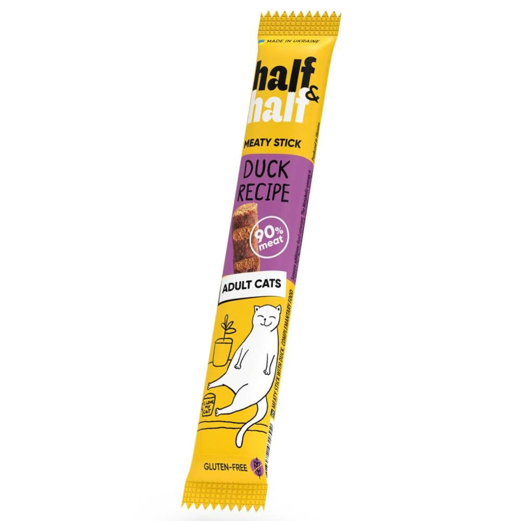 Ласощі для котів Half&Half Meaty Stick Adult 5 г - качка