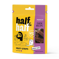 Лакомство для котов Half&Half Meaty Strips Adult 50 г - утка
