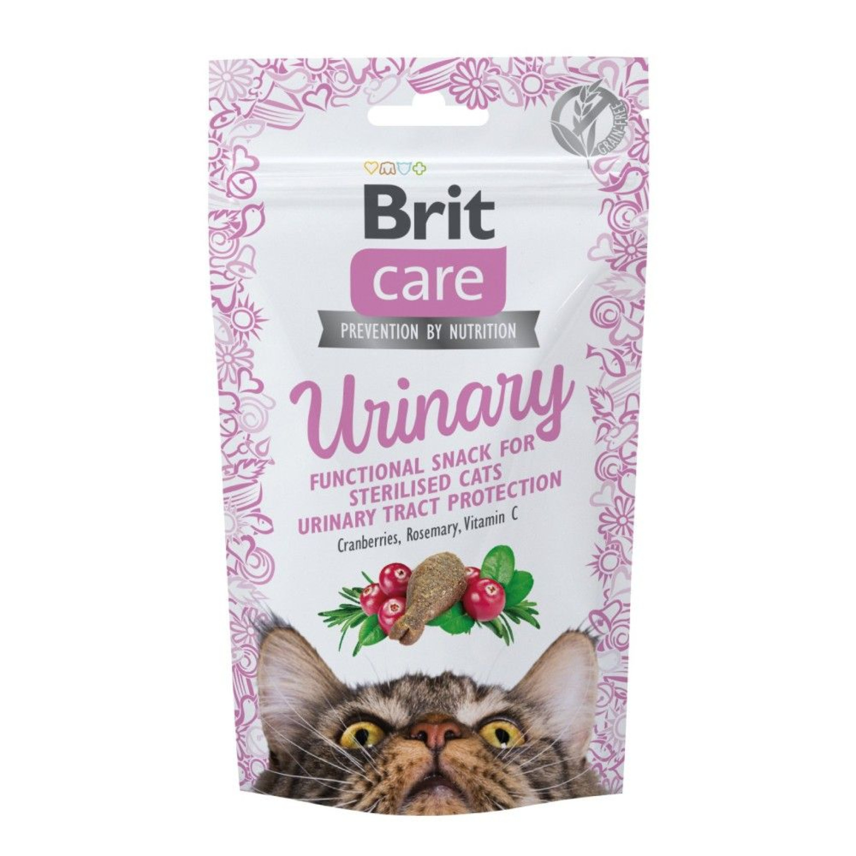 Ласощі для котів Brit Care Urinary 50 г - індичка, журавлина та розмарин