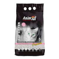 Бентонитовый наполнитель для кошачьего туалета AnimAll 5 л/4 кг - детская пудра