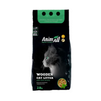 Древесный наполнитель для кошачьего туалета AnimAll 2,8 кг/10 л - мята