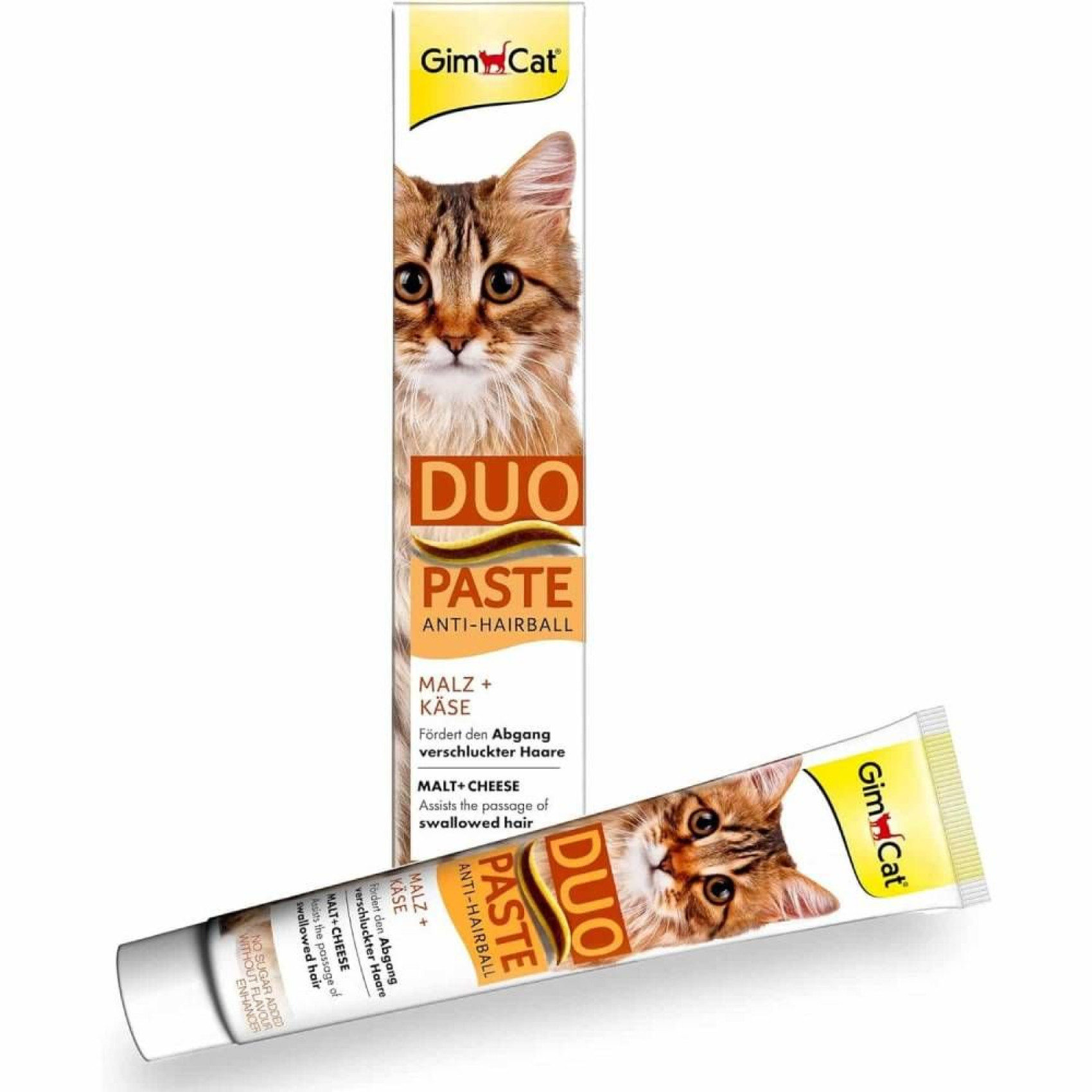 Ласощі для котів GimCat Duo Paste Anti-hairboll 50 г - сир та мальт
