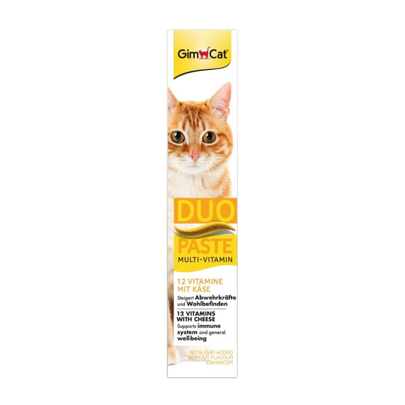 Ласощі для котів GimCat Duo Paste Multi-vitamin 12 vitamins 50 г - сир