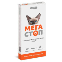 Капли на холку для кошек PROVET Мегастоп до 4 кг, 4 шт