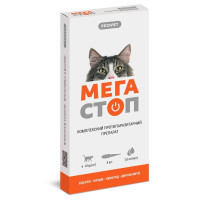 Капли на холку для кошек PROVET Мегастоп от 4 до 8 кг, 4 шт