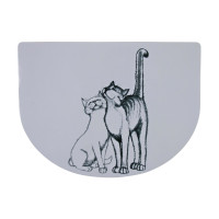 Коврик под миску Trixie Pussy Cat 40 см / 30 см - серый