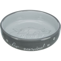 Миска керамічна Trixie для короткомордих порід котів 300 мл / 15 см - блакитна, сіра, рожева, синя