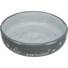 Миска керамічна Trixie для короткомордих порід котів 300 мл / 15 см - блакитна, сіра, рожева, синя
