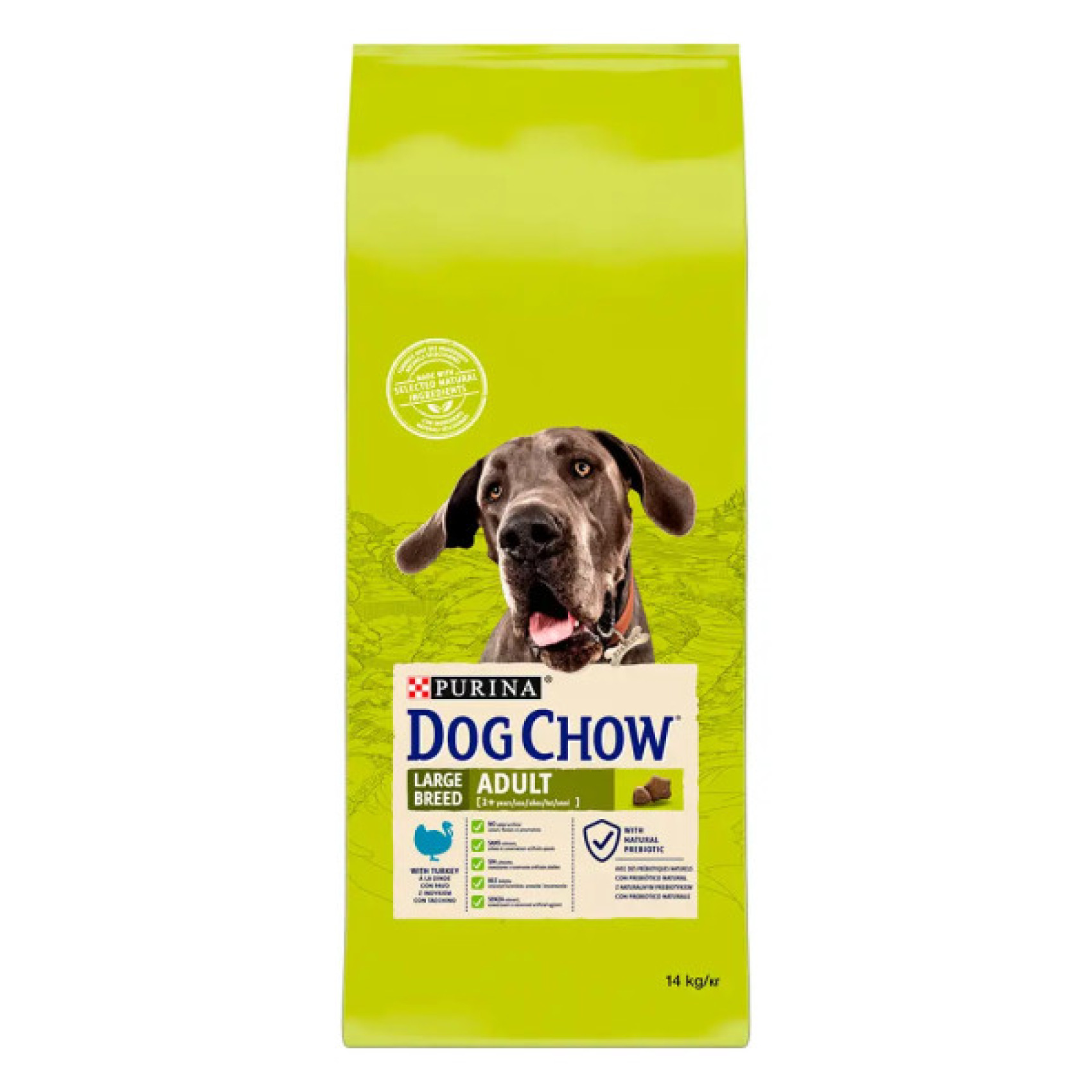 Купити Сухий корм Purina Dog Chow Adult Large Breed для дорослих собак великих порід зі смаком індички 14 кг