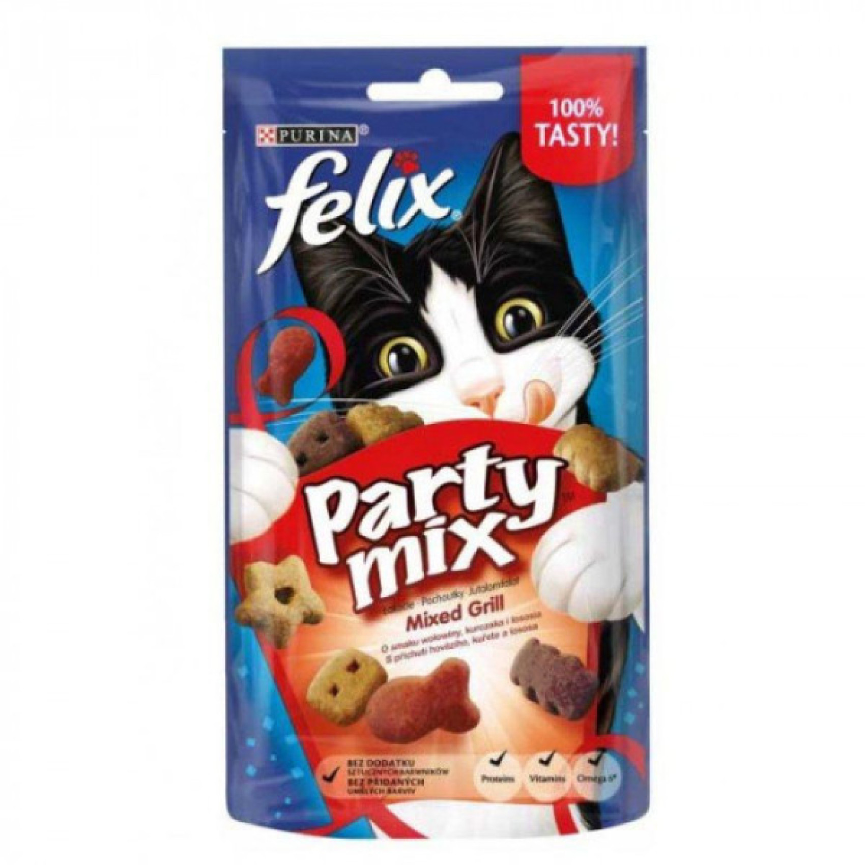 Купити Лакомство для котів Felix Party Mix Grill Mix Фелікс Гріль Мікс 60р*8шт