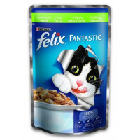 Вологий корм Felix Fantastic для кішок, з кроликом у желе 85 г*26 шт.