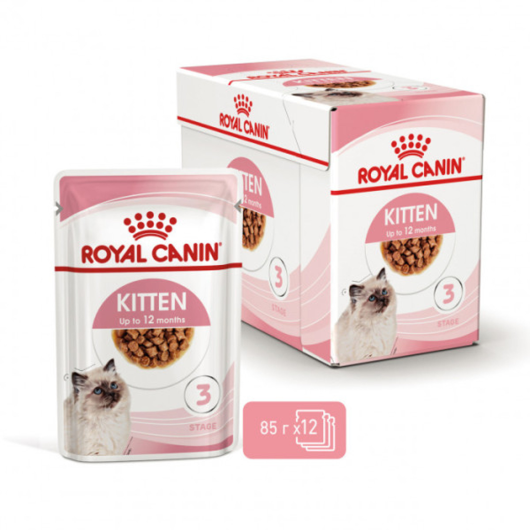 Купити Вологий корм для кошенят ROYAL CANIN KITTEN IN GRAVY 85 г * 12 шт