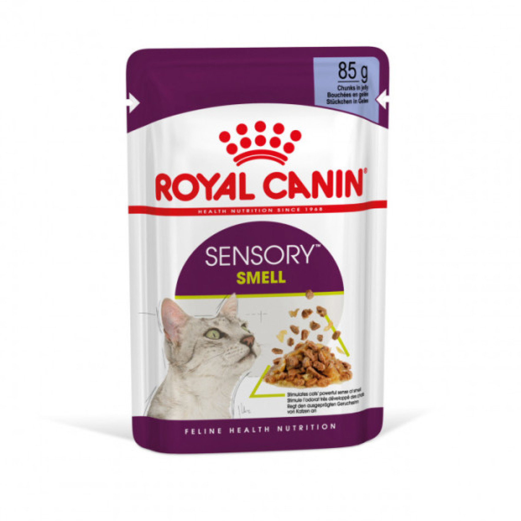Купити Вологий корм для дорослих котів ROYAL CANIN SENSORY SMELL JELLY 85 г * 12 шт блок