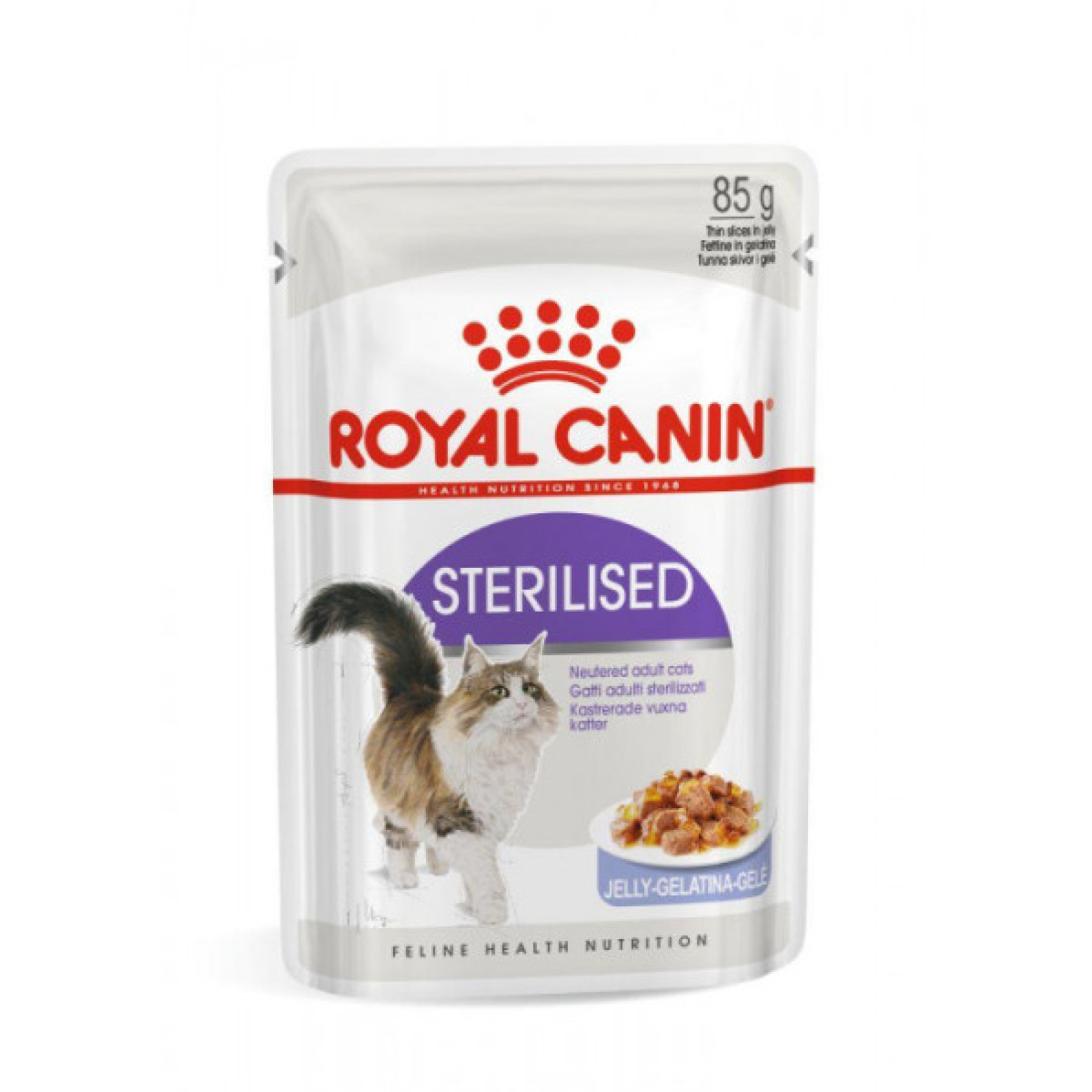 Купити Вологий корм для дорослих стерилізованих котів ROYAL CANIN STERILISED IN JELLY 85 г * 12 шт блок